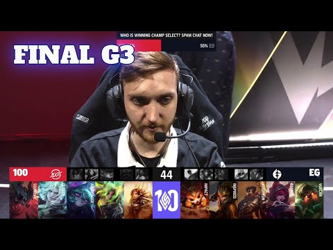 EG vs 100 - Game 3 | Grand Finals Playoffs S12 LCS Spring 2022 | Evil Geniuses vs 100 Thieves G3