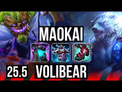 MAOKAI vs VOLIBEAR (TOP) | 500+ games | KR Master | 25.5
