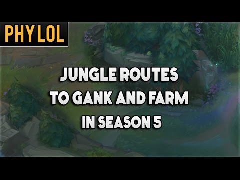 Most efficient jungle routes for ganking and farming - Season 5