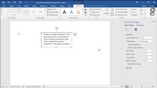 Changing the Internal Margins of a Text Box in Word