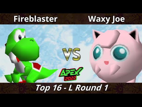 Apex 2022 - Fireblaster (Yoshi) Vs. Waxy Joe (Jigglypuff) SSB64 Smash Bros Tournament