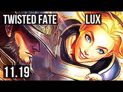 TWISTED FATE vs LUX (MID) | 13/0/7, 3.5M mastery, Legendary, 700+ games | BR Master | v11.19
