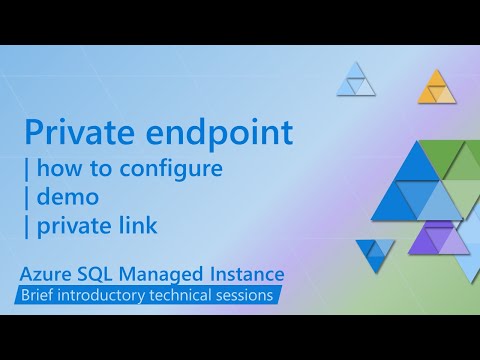 Demo of setting up private endpoint to Azure SQL Managed Instance