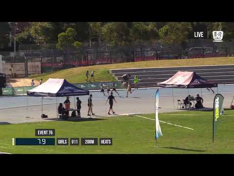 GIRLS U11 200M HEAT 1 - 2018 STATE TRACK AND FIELD CHAMPIONSHIPS // LAVicTV