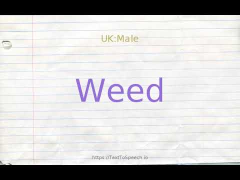 How to pronounce weed