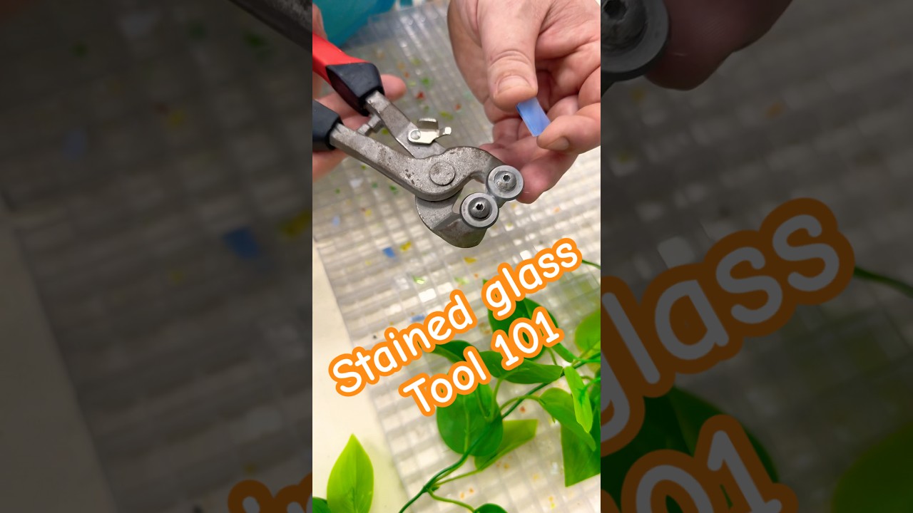 Glass nippers🛠️ #stainedglass #mosaic #fyp #subscribe #tools  #shorts #art #craft #glassart #diy