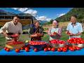 Making Traditional Tomato Juice In Village For Winter