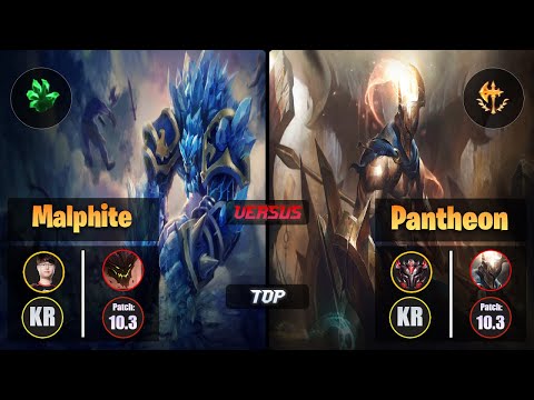 Sword MALPHITE (Top) [Grasp of the Undying] VS PANTHEON - Grandmaster KR Patch 10.3