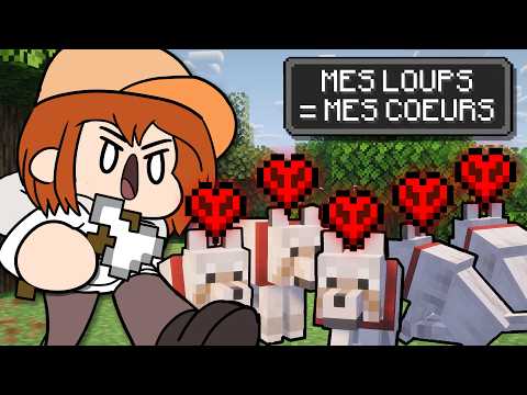 Minecraft mais CHACUN DE MES CHIENS EST UN CŒUR