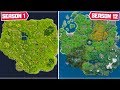 Evolution Of The Entire Fortnite Map Chapter 1 Season 1 Chapter 2 Season 2