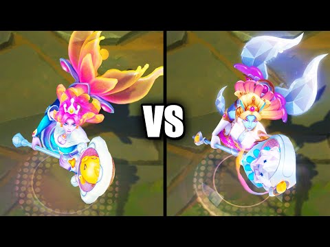 Space Groove Nami vs Prestige Space Groove Nami Skins Comparison (League of Legends)