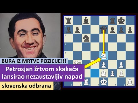 Tigran Petrosjan žrtvom skakača postaje nezaustavljiv - slovenska odbrana