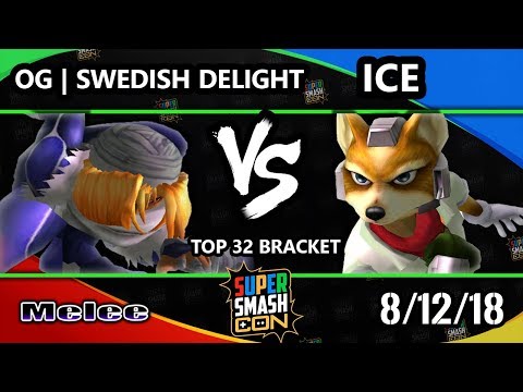 SSC 2018 SSBM - OG | Swedish Delight (Sheik) Vs. RB | Ice (Fox) Smash Melee Losers Bracket