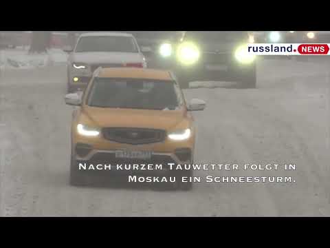 Nach kurzem Tauwetter folgt in Moskau ein Schneesturm
