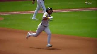 Athletics 3B Darell Hernaiz triple vs. Washington Nationals