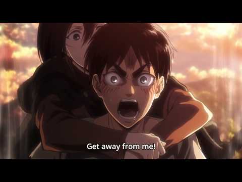 Eren Uses The Coordinate and Saves Mikasa | Eren vs Reiner and Bertholdt [HD]