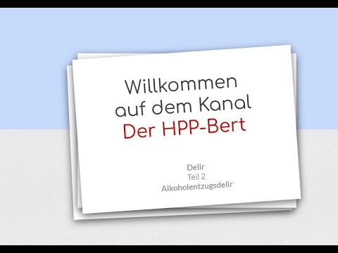 Heilpraktiker für Psychotherapie - LERNVIDEO - Alkoholentzugsdelir