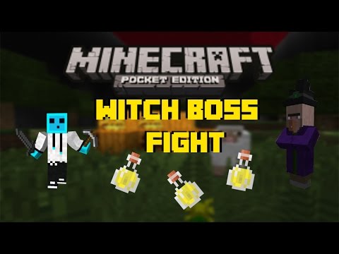 [0.9.5] Minecraft PE Witch Boss Fight!!!