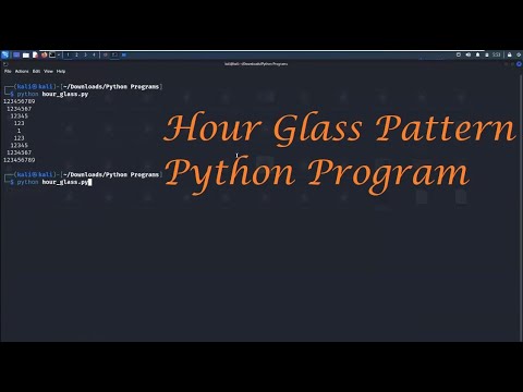 Hour Glass Pattern Python Programming Leisure Codes