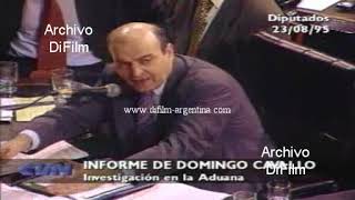 Domingo Cavallo en diputados mafias en el Gobierno sistema aduanero 1995