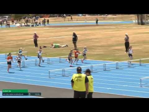 Girls U09 60m Hurdles Heat 5: 2025/26 State Combined Event Championships