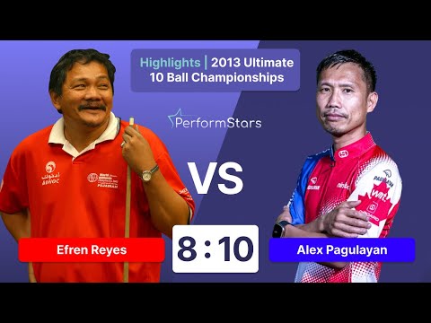 Pool Highlights | Efren Reyes vs Alex Pagulayan | 2013 Ultimate 10 Ball Championships
