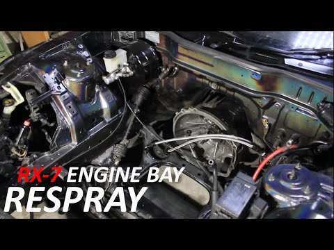 Crazy Rainbow Metal Flake Engine Bay | RX-7 Build