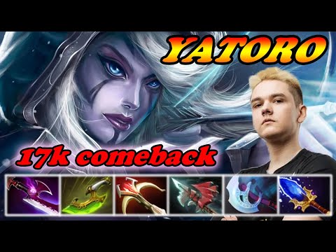 Yatoro Drow Ranger ultra hard carry 17k comeback | Immortal Best Ranked Gameplay