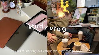 study vlog ♡  unboxing parcels; busy days in college [ft. cololight & moft] | uni diaries ep. 8
