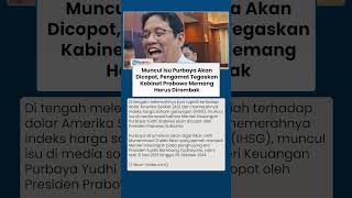 Isu Pencopotan Purbaya Menguat, Pengamat Soroti Perlunya Reshuffle Kabinet Prabowo