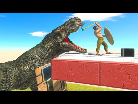KING KONG VS REAL GodZilla - Crush the Bridge or T-rex Will Get You -Animal Revolt Battle Simulator