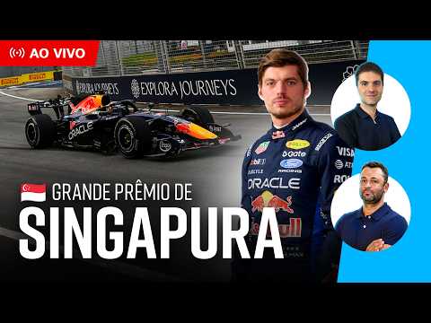 F1 ao vivo - GP de Singapura - Max Verstappen na pole, Russell larga do fundo. #f1