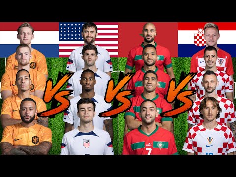Netherlands VS United States VS Morocco VS Croatia 💥NATİONAL TEAMS ULTRA VS  🔥💪
