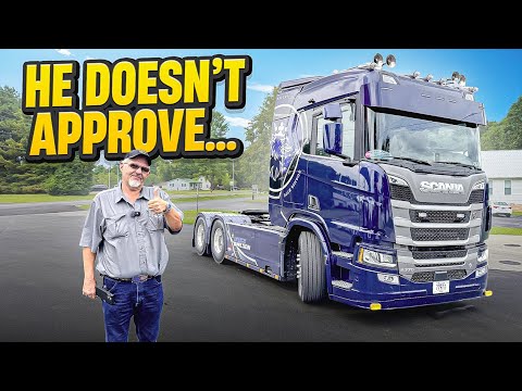 Redneck American Trucker Drives Our Scania! 