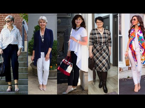 Moda elegante, moderna y bonita para señoras de 50 y 60 o 70