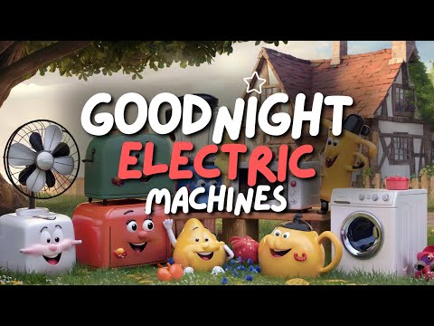 🌟 Goodnight Electric Machines | Bedtime Stories for Kids Toddlers | Relaxing Music | Eddy Kids World