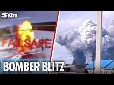 Russian bombers explode in flames as Ukraine launches massive strike on Vlad airfields