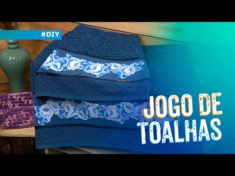 Jogo de toalha Rosas Azuis por Vera Brugin