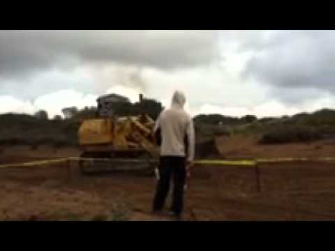 Riola Bertino con la ruspa