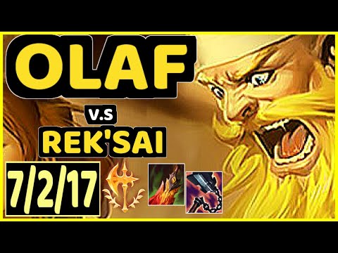 OLAF vs REK'SAI - 7/2/17 KDA JUNGLE GAMEPLAY - NA Ranked DIAMOND