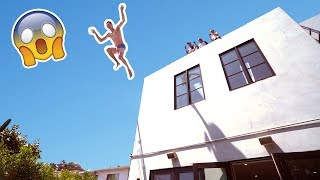 HE JUMPED OFF OUR ROOF **INSANE** 😅