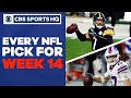 Brady Quinn and Pete Prisco make EVERY WEEK 14 PICK | CBS Sports HQ