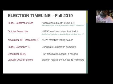 ACPA 2019 Nominations & Elections Process Webinar