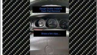 Buick LeSabre Gauge Cluster Removal and Install with Dash Pad removal.