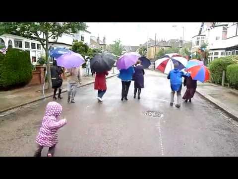 Brookview Road Street Party 2012 Umbrella Dance