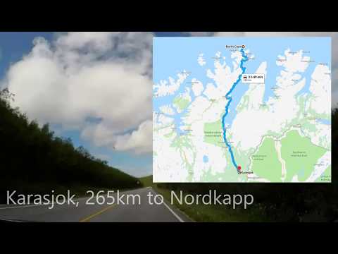From Karasjok to Nordkapp (Norway) - Road time lapse