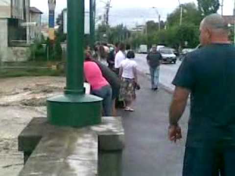 Floods in Onesti - Casin River at 16:00 on 28.07.2010