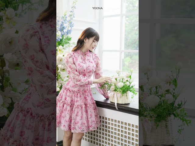 NT12X186 - Đầm tơ hoa