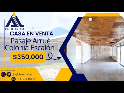 Casa en Venta Pasaje Arrué, Colonia Escalón
