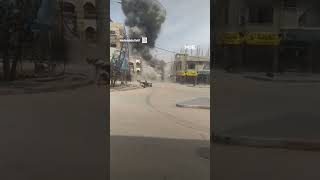 Footage reveals Israeli air strike in northern Gaz